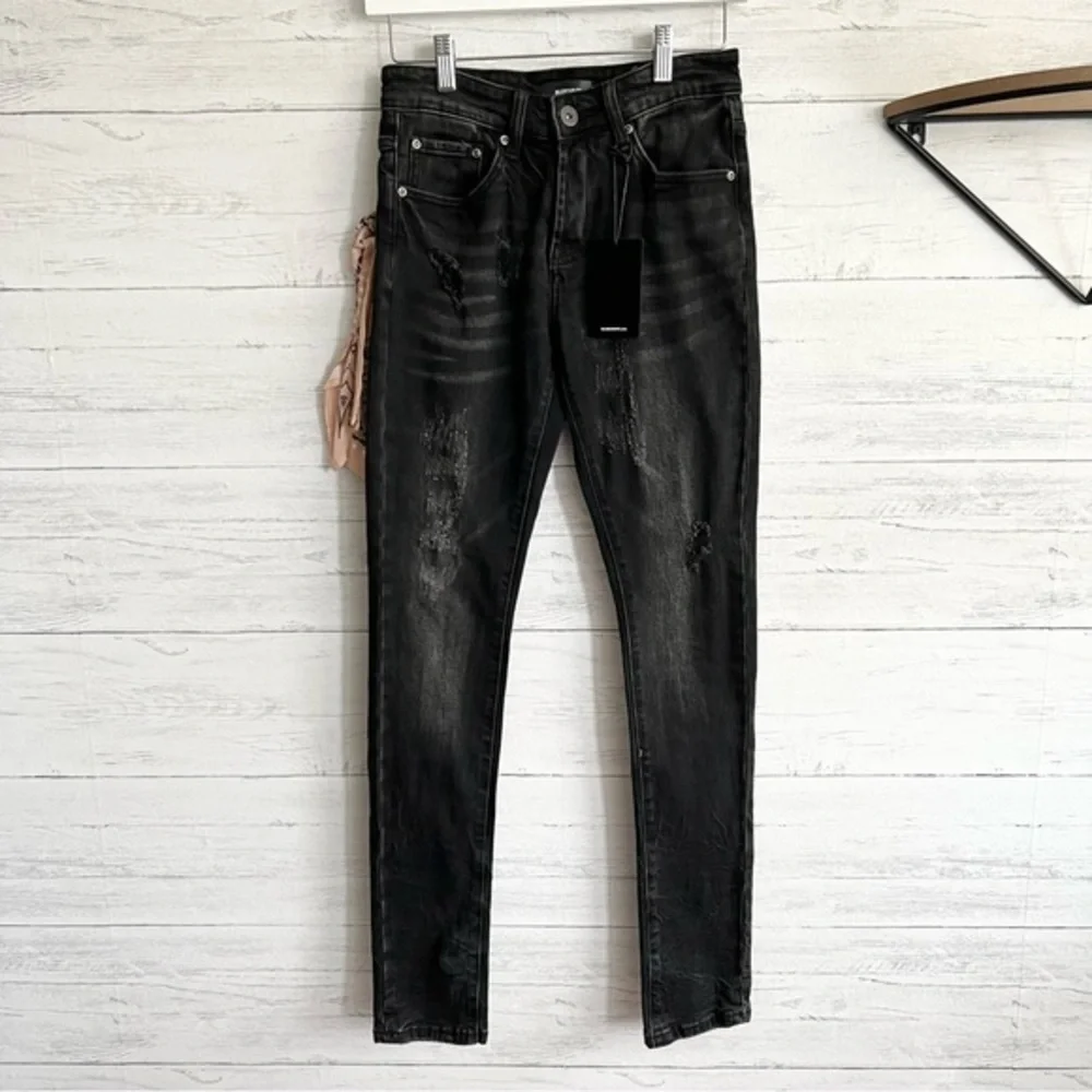 Bluecarats The McQueen Slim Fit Jean in Black size 28.